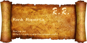 Renk Ruperta névjegykártya
